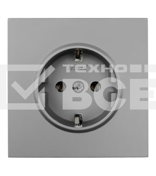 Розетка 1-мест. LEZARD с/з ПБТ СП ZIMA IP20 16А безвинт. зажим серый матовый 704-7488-122BQC