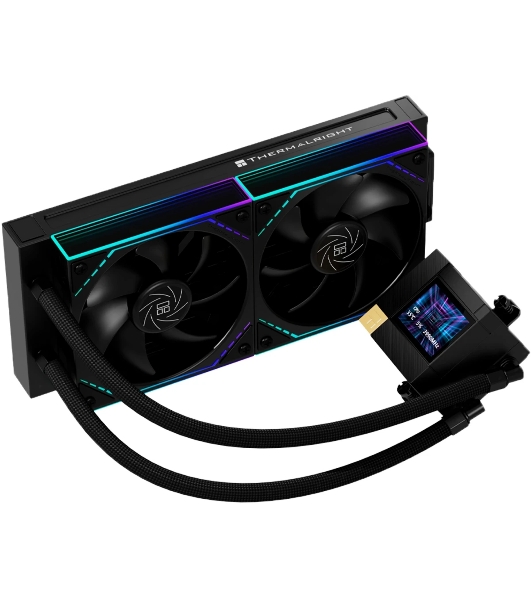 Система жидкостного охлаждения Thermalright Core Matrix 240 Vision (240мм, LED, Black, ARGB/Fans: 2x120мм, 68.9CFM, 28.2dBA, 2000RPM/Pump height 64.4мм, Rad thickness 27мм/S: 1700, 1200, 1851, 115X, AM5, AM4)