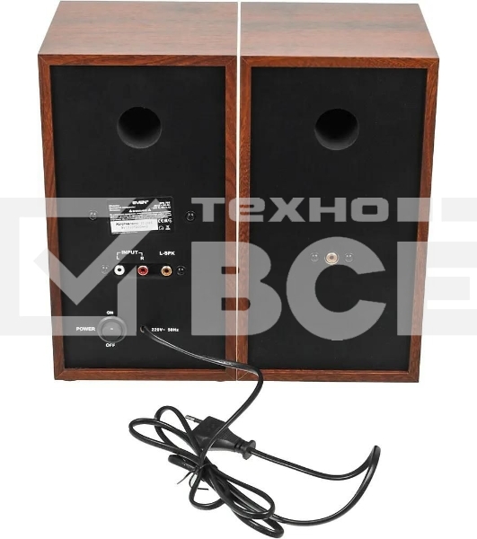 Акустическая система SVEN SPS-702 2.0 коричневый/орех 40Вт