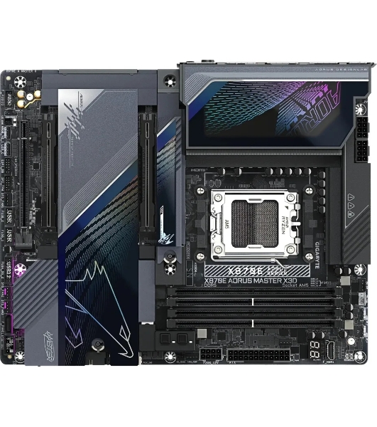 Материнская плата Gigabyte X870E A MASTER X Socket AM5 AMD X870E 4xDDR5 ATX AC`97 8ch(7.1) 1P 10Gigabit + 1P 5Gigabit RAID+HDMI