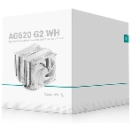Кулер для процессора DEEPCOOL AG620 G2 WH LGA1954/1851/1700/AM5/AM4 (9шт/кор, TDP 270W, PWM, DUAL Black Fan 120mm, 6 тепл. трубок, белый) RET, фото2
