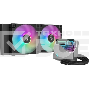 Система жидкостного охлаждения DEEPCOOL LT240 ARGB черный, 120 мм, алюминий/медь, 2400 об/мин, 38.71 дБ, 4 pin, 280 Вт