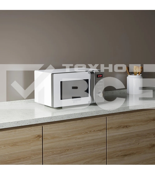 Микроволновая печь Krona QUANTUM 44 WH/IX нержавеющая сталь/белый, 20 л, 800 Вт, переключатели - кнопки/поворотный механизм