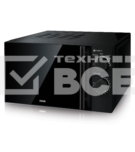 Микроволновая печь BBK 20MWS-773M/B-M черный, 20 л, 700 Вт, переключатели - поворотный механизм