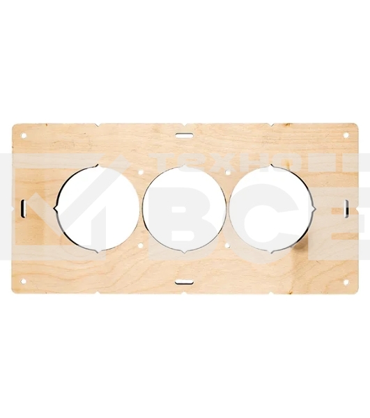 Шаблон для подрозетников EKF Expert sh-d68-3 c 3 отверстиями d 68 мм