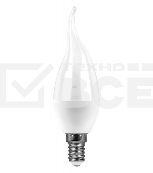 Лампа светодиодная SAFFIT SBC3711 (55134) 11W 230V E14 4000K свеча на ветру
