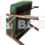 Кресло офисное Бюрократ T-9928WALNUT-CF, зеленый, кожа, на ножках, дерево, фото3