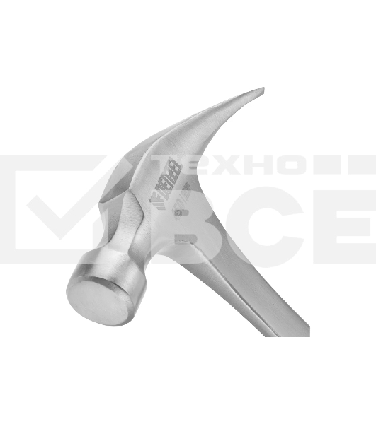 Молоток-гвоздодер Denzel 10423 450 г, цельнометаллический, двухкомпонентная рукоятка