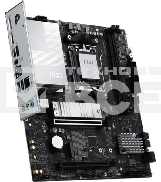 Материнская плата MSI PRO B850M-G, AM5, AMD B850, 2xDDR5, 4xSATA, 2xM.2, 1xPCIe 5.0 x16, 1xPCIe 4.0 x4, 1xDP, 1xHDMI, 1x5Gb LAN, 1xUSB-C 5Gbps, 3xUSB-A 5Gbps, 2xUSB-A 2.0, 3x3.5 мм, 7.1, mATX