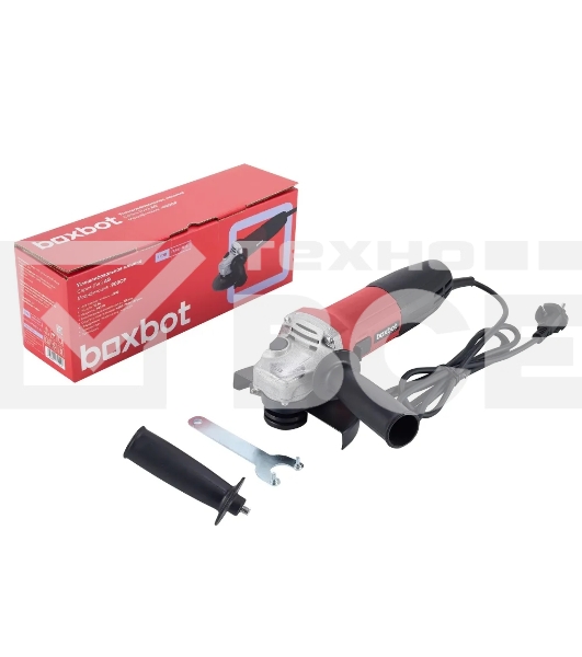 Угловая шлифовальная машина Boxbot AG-900CP 900Вт, 125 мм, поддержка и регулировка оборотов, плавный пуск, пылезащита