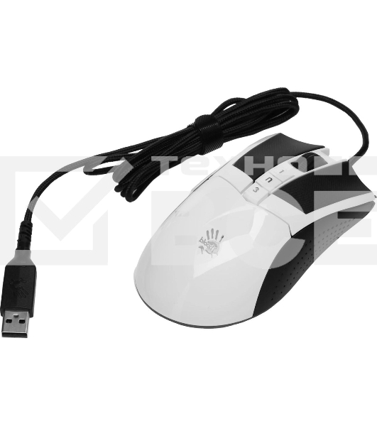 Мышь проводная A4Tech Bloody W90 Max белый/черный, 10000 dpi, USB, кнопки - 10