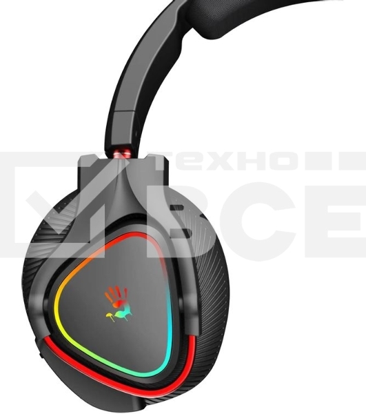 Гарнитура проводная с микрофоном A4Tech Bloody MR710 черный BT оголовье (MR710 BLACK)