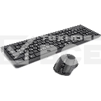 Комплект клавиатура+мышь Oklick 250M беспроводной, USB, 1000 DPI, чёрный, фото 1