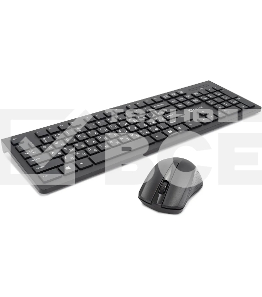 Комплект клавиатура+мышь Oklick 250M беспроводной, USB, 1000 DPI, чёрный