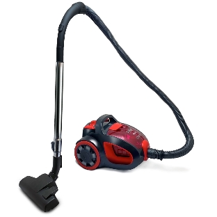 Пылесос Ginzzu VS437 черный/красный, 420/2400 Вт, уборка сухая, пылесборник контейнер 2,5 л