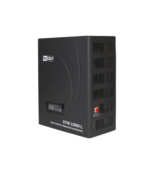 Стабилизатор напряжения Rucelf STW-12000-L 12кВА однофазный черный