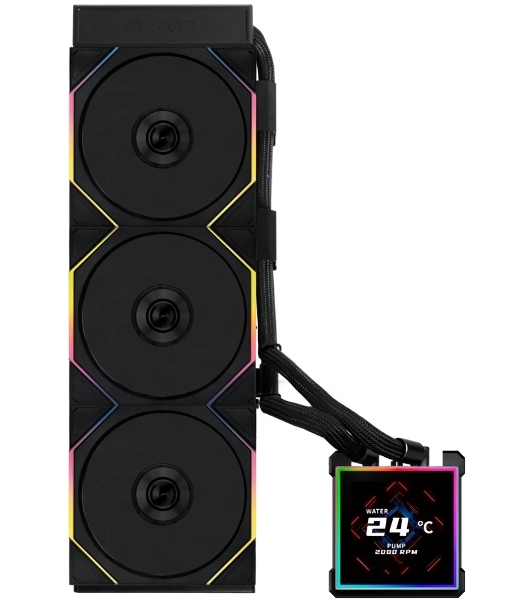 Система водяного охлаждения Lian-Li HydroShift II LCD-S 360TL ARGB Soc-AM5/AM4/1700/1851 черный 4-pin 33dB Al+Cu LCD Ret (G89.GHS2LCDS36TB.R0)