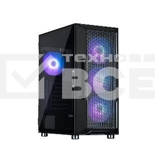Компьютерный корпус ZALMAN I3 NEO ARGB BLACK, ATX, BLACK, FRONT MESH, WINDOW, 2x3.5