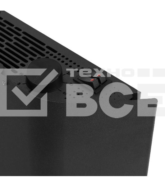 Конвектор Denzel XCE-1000B черный, 1000 Вт, 15 м2, термостат