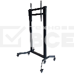 Мобильная стойка Wize Pro M90RU для широкоформатных и интерактивных панелей 60'-90'+, Max VESA 800x700 см, высота 181 см, вертикальная регулировка, кабельный канал, до 270 кг, черный, фото 1