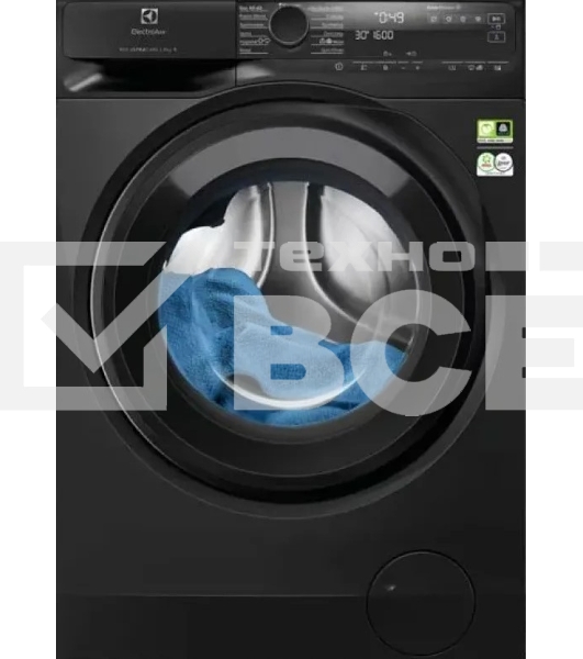 Стиральная машина Electrolux EW8FG5602CDE черная, загрузка фронтальная 11кг, 1600 об/мин., класс: A