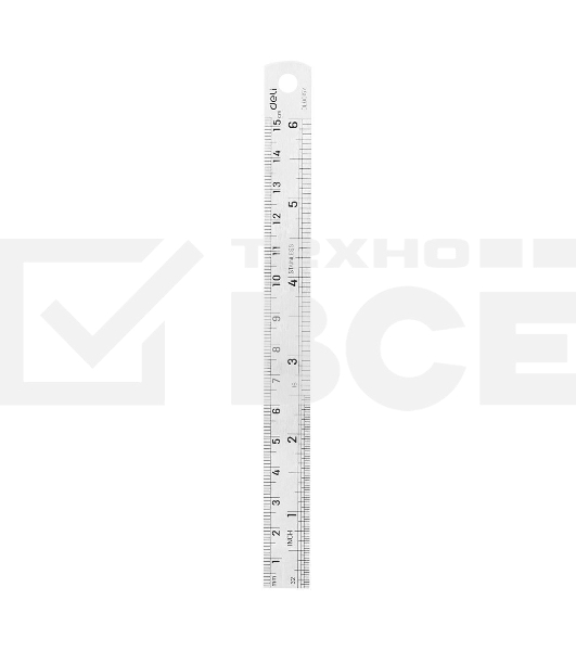 Линейка стальная Deli DL8015Y 150мм нержавеющая сталь