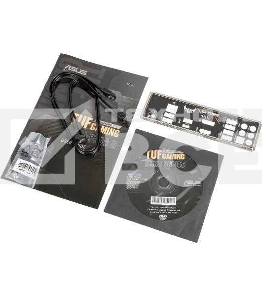 Материнская плата ASUS TUF GAMING B450-PLUS II, AM4, AMD B450, 4xDDR4, 6xSATA, 2xM.2, 1xPCI-E 3.0 x16, 1xPCI-E 2.0 x16, 3xPCI-E x1, 1xHDMI, 1xDP, 1x 1Gb LAN, 4xUSB 3.2 Gen 1, 1xUSB 3.2 Gen 2, 1xUSB-C 3.2 Gen 2, 5x3.5 мм, 7.1, ATX