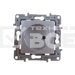 Розетка 2К на винтах, защ. шт., алюминий ETIKA , фото 1