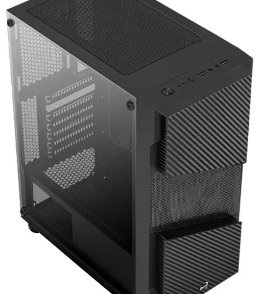 Корпус Aerocool/Formula Menace Saturn RGB-G-BK-v1 (3xUSB, 2xAudio, 0.5 мм, 120 мм FAN, прозрачная стенка-закаленное стекло, mATX