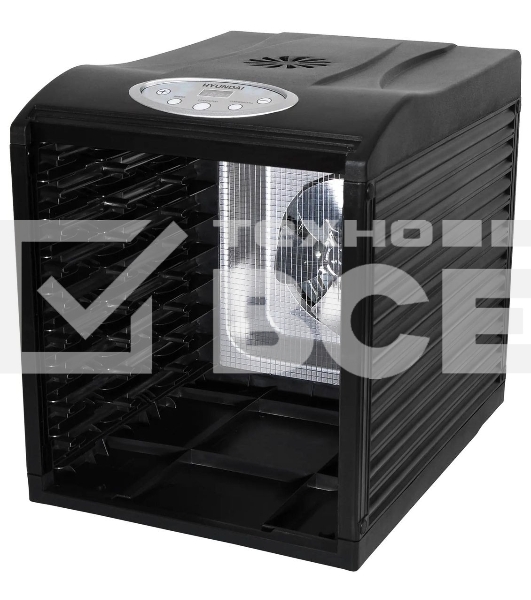 Сушка для фруктов и овощей Hyundai HYFD-P1801 18под. 700 Вт, черный