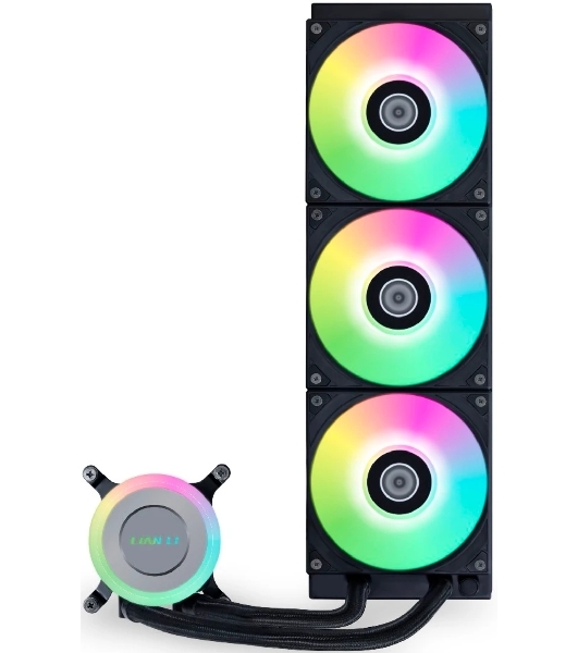 Система жидкостного охлаждения Lian Li GA II Lite 360 RGB Black, 360 мм, 3x120 мм, 300-2500 об/мин, 34.8 дБ, 4-pin PWM, ARGB, черный
