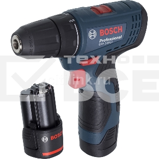 Дрель-шуруповерт Bosch GSR-120, Аккумуляторная, 12 В, 2 АКБ, Кейс
