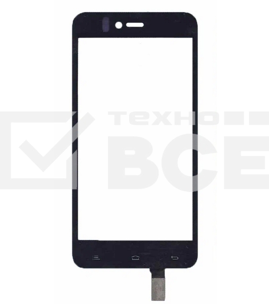 Сенсорное стекло (тачскрин) для Fly IQ YZ-CTP467(GN C620)-FPC, черное