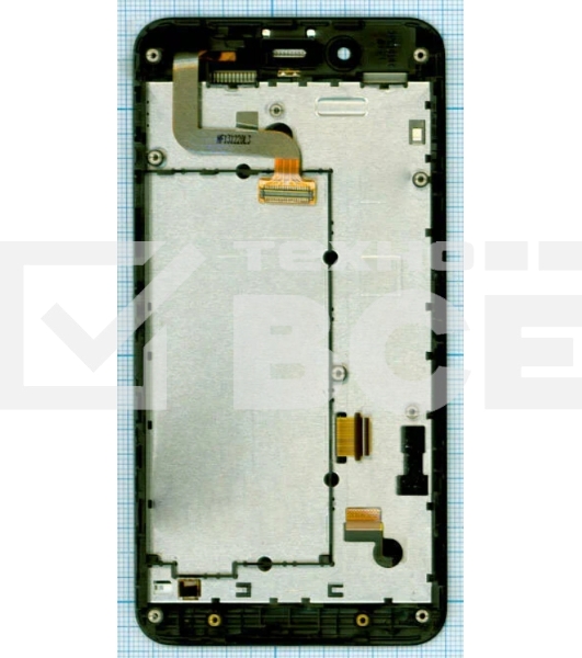 Дисплей для Asus PadFone mini 4.3, черный с рамкой
