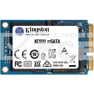 Накопитель SSD Kingston KC600, 1024GB, mSATA, R/W 550/520