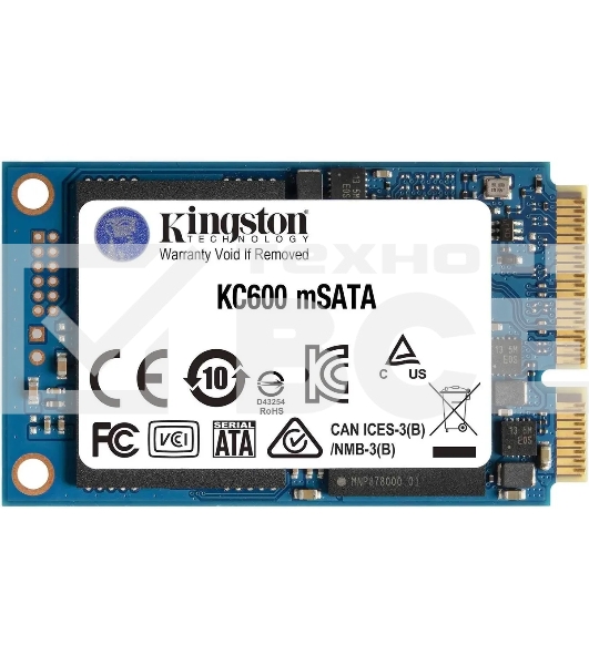 Накопитель SSD Kingston KC600, 1024GB, mSATA, R/W 550/520