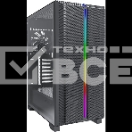 Компьютерный корпус Montech SKY ONE Lite черный без БП ATX 3x120mm 2xUSB3.0 1xUSB3.1 audio bott PSU, фото 1