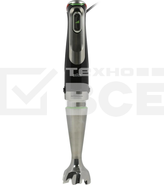 Блендер погружной Braun MQ9135XI черный/серебристый