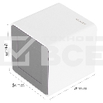 Подставка Deli ENS011WHITE Nusign 2отд. для письменных принадлежностей 84х84х86мм белый пластик, фото3