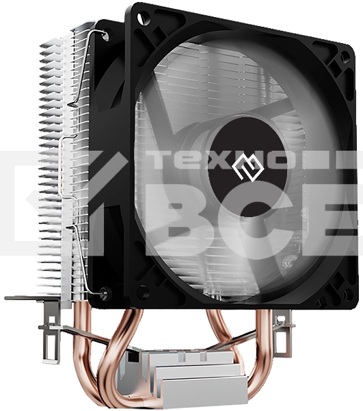 Кулер для процессора Digma D-CPC110-PWM1 черный, 90 мм, алюминий/медь, 2200 об/мин, 23 дБ, 4 pin, 110 Вт, 130 мм