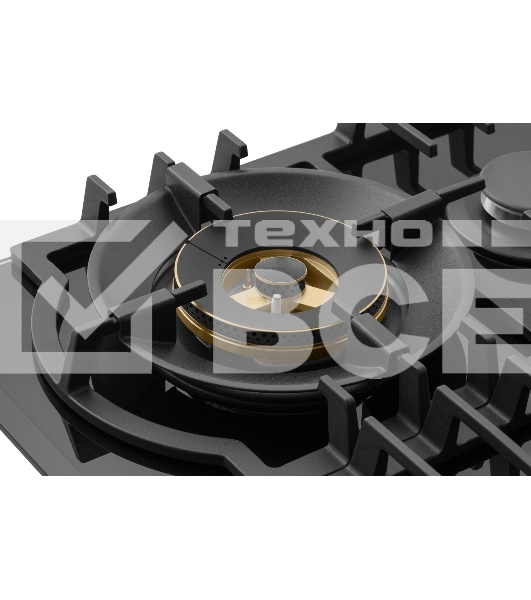 Газовая панель Weissgauff HGG 6441 BG Brass независимая, черный