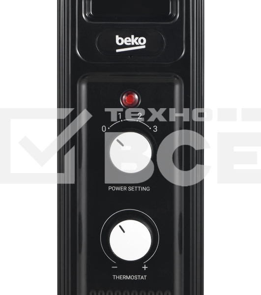 Радиатор масляный Beko Winter Range RHO 7323 B черный, 2300 Вт, 25 м2, термостат