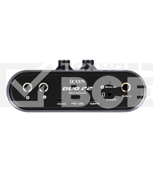 Аудиоинтерфейс USB Icon Duo22 Dyna B [DUO22DYNAB] АЦП/ЦАП: 24 бит/192 кГц, 127 дБ, входы/выходы: Combo XLR/TRS, 1/4