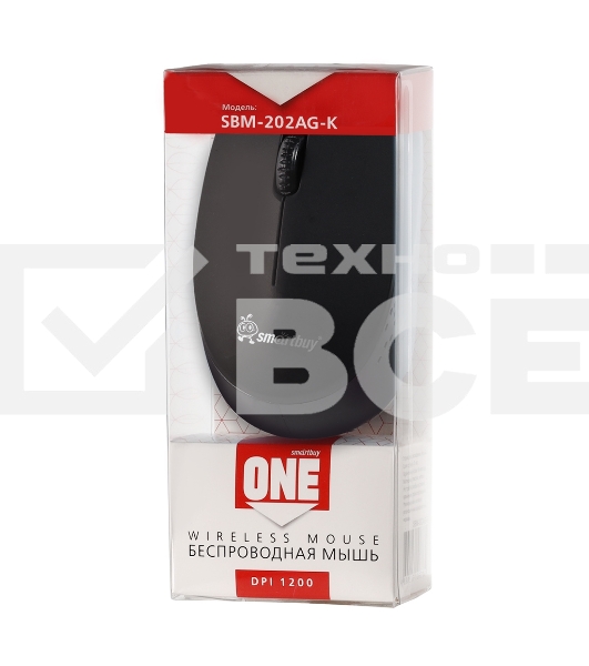 Мышь беспроводная Smartbuy (SBM-202AG-K) ONE 202AG-K черный