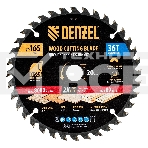 Пильный диск по дереву Denzel ф165 х 20 мм, 36 зубьев 733247, фото 1