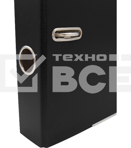 Папка-регистратор Silwerhof A4 75мм ПВХ/бумага черный мет.окант. сборная (упак.:2шт)