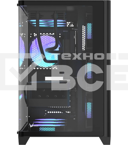 Компьютерный корпус AeroCool/Formula Crystal U2 черный без БП ATX 1xUSB 2.0 1xUSB 3.0 1xUSB3.1 audio bott PSU