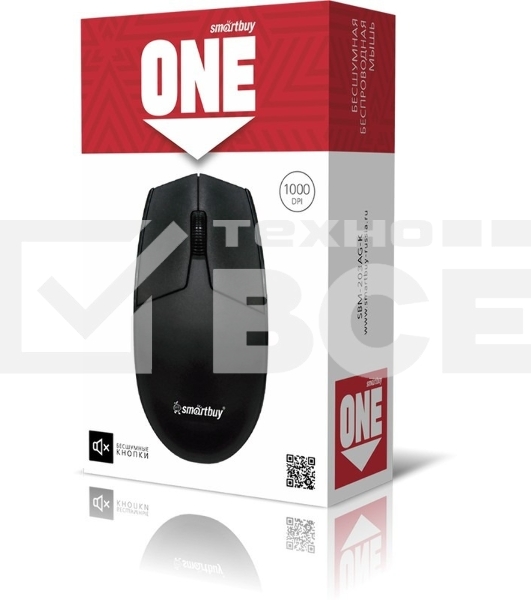 Мышь беспроводная SMARTBUY (SBM-203AG-K) ONE 203AG-K черный
