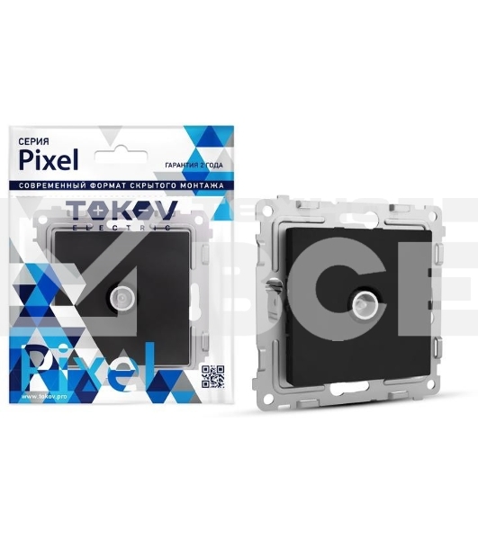 Коннектор TV СП Pixel механизм карбон TOKOV ELECTRIC TKE-PX-A1C-C14