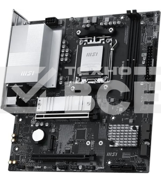 Материнская плата MSI PRO B850M-G, AM5, AMD B850, 2xDDR5, 4xSATA, 2xM.2, 1xPCIe 5.0 x16, 1xPCIe 4.0 x4, 1xDP, 1xHDMI, 1x5Gb LAN, 1xUSB-C 5Gbps, 3xUSB-A 5Gbps, 2xUSB-A 2.0, 3x3.5 мм, 7.1, mATX